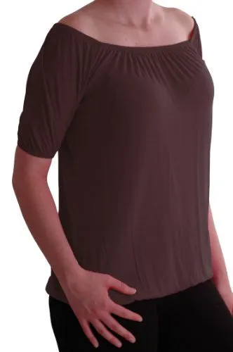 Zeena Off Shoulder Ruched Gypsy Tops