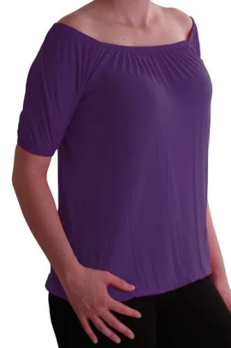 Zeena Off Shoulder Ruched Gypsy Tops